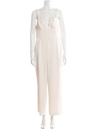 Pre-owned Astr Square Neckline Jumpsuit In Neutral