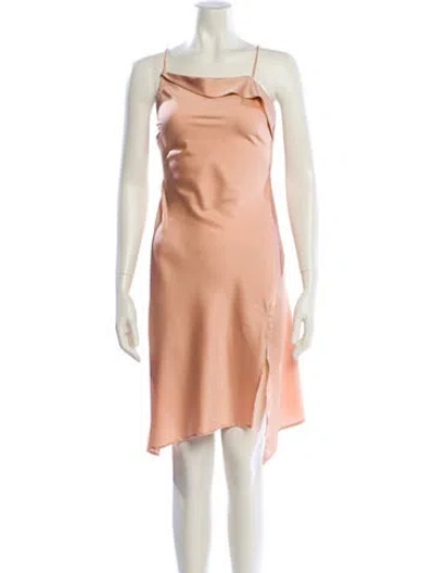 Pre-owned Astr Square Neckline Knee-length Dress In Pink