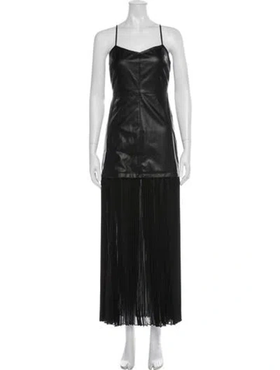 Pre-owned Astr Square Neckline Long Dress In Blue