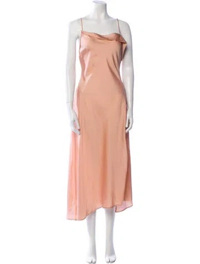 Pre-owned Astr Square Neckline Long Dress In Neutral