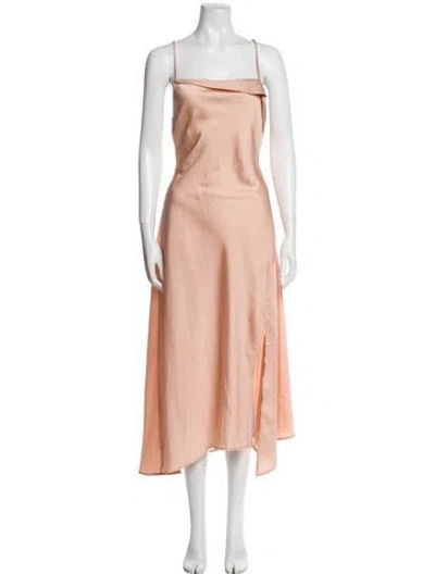 Pre-owned Astr Square Neckline Long Dress In Neutral