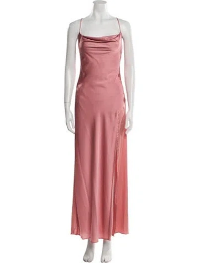Pre-owned Astr Square Neckline Long Dress In Pink