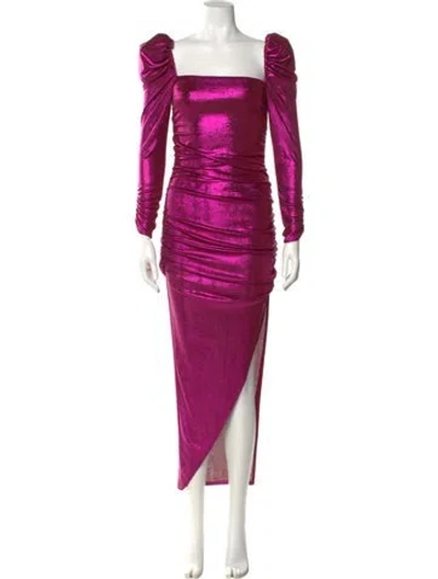 Pre-owned Astr Square Neckline Long Dress In Pink