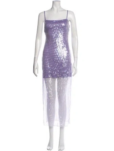 Pre-owned Astr Square Neckline Long Dress W/ Tags In Purple