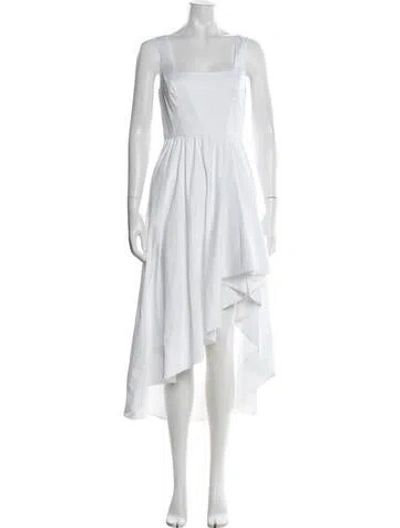 Pre-owned Astr Square Neckline Midi Length Dress In Blue