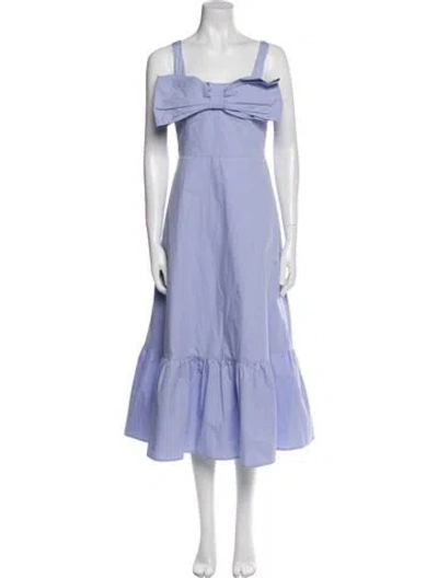 Pre-owned Astr Square Neckline Midi Length Dress In Purple