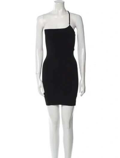 Pre-owned Astr Square Neckline Mini Dress In Black