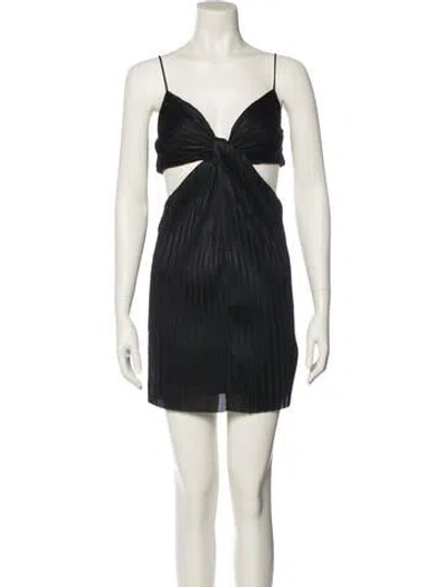 Pre-owned Astr Square Neckline Mini Dress In Black