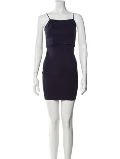 Pre-owned Astr Square Neckline Mini Dress In Blue