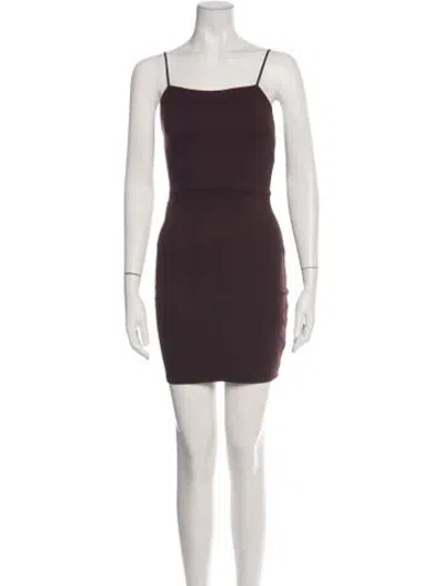 Pre-owned Astr Square Neckline Mini Dress In Burgundy