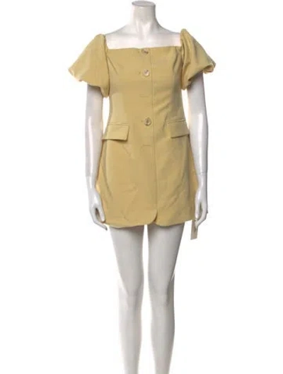 Pre-owned Astr Square Neckline Mini Dress In Neutral