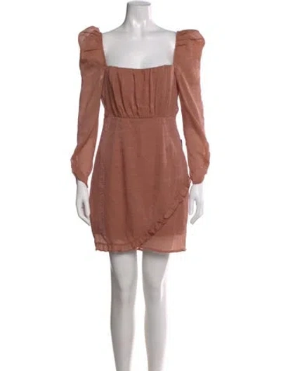 Pre-owned Astr Square Neckline Mini Dress In Pink