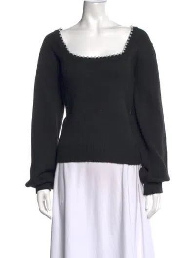 Pre-owned Astr Square Neckline Sweater In Black