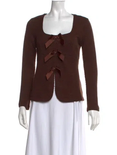 Pre-owned Astr Square Neckline Sweater In Brown