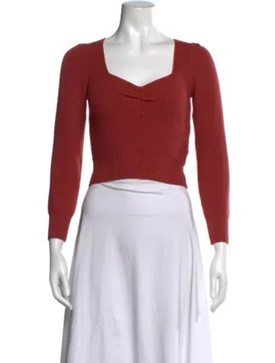Pre-owned Astr Square Neckline Sweater In Red