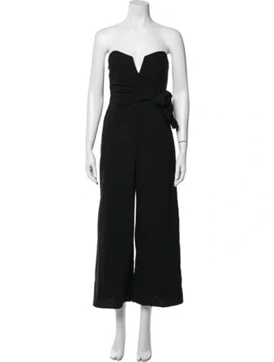Pre-owned Astr Strapless Jumpsuit In Black
