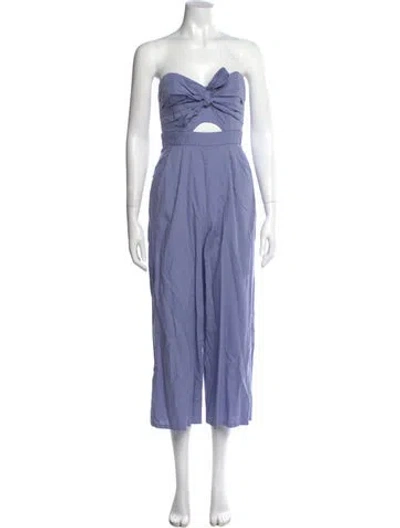 Pre-owned Astr Strapless Jumpsuit In Purple