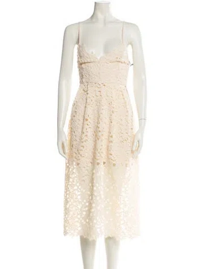 Pre-owned Astr Strapless Midi Length Dress W/ Tags In Neutral