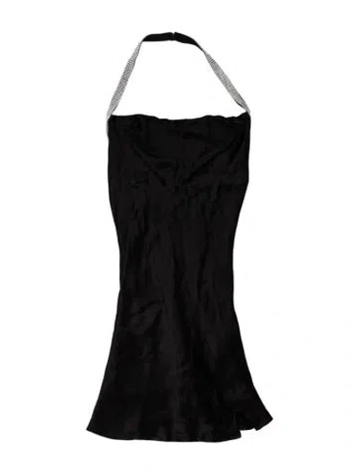 Pre-owned Astr Strapless Mini Dress In Black
