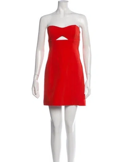 Pre-owned Astr Strapless Mini Dress In Orange