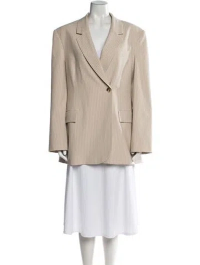 Pre-owned Astr Striped Blazer In Neutral