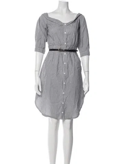 Pre-owned Astr Striped Knee-length Dress W/ Tags In Gray