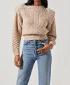 Astr Tabitha Sweater In Beige