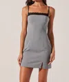 Astr The Label Lace Trim Minidress In Grey