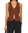 Astr The Label Taimi Sweater Vest In Brown