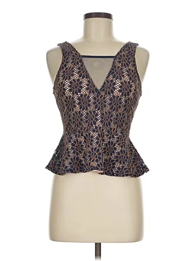 Pre-owned Astr Tank Top Gold Plunge Neckline Tops