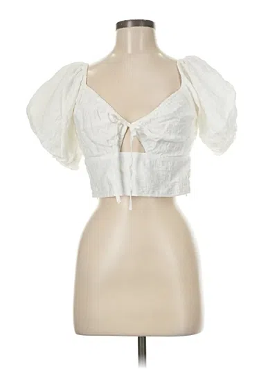 Pre-owned Astr Tank Top White Sweetheart Neckline Tops