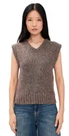 Astr Taytum Sweater Vest Charcoal Multi In Gray
