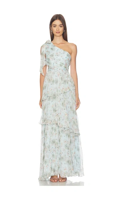 Astr Tearra Dress In Light Blue Floral