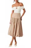 Astr Telayna Off Shoulder Bow Top In Off White In White