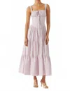 Astr The Label Temperance Tiered Corset Midi Dress In Pink