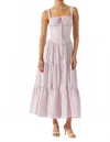 Astr The Label Temperance Tiered Corset Midi Dress In Purple