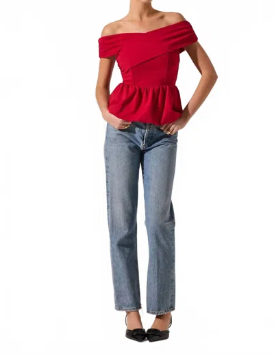 Astr Tennille Top In Red