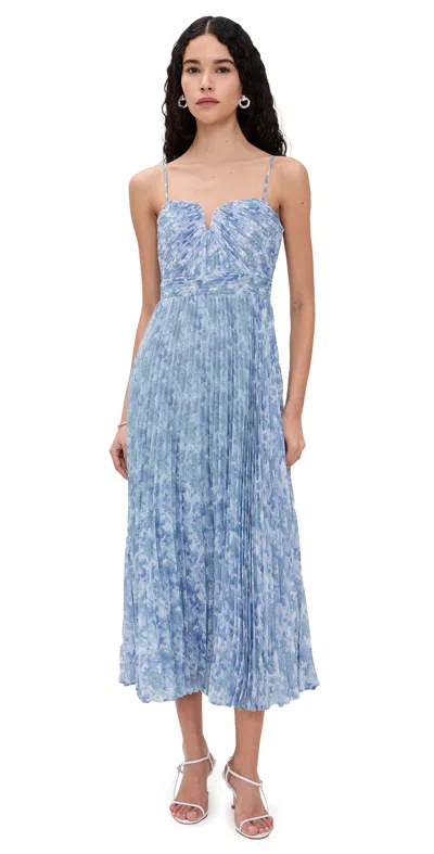 Astr The Bayley Midi Dress Blue Floral