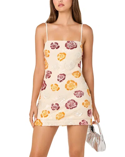 Astr The Label Abelia Sequin Flower Minidress In Multi