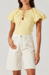 Astr The Label Aine Tie Detail Cotton Top
