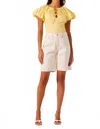 Astr The Label Aine Tie Detail Cotton Top In Yellow