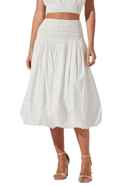 ASTR ASTR THE LABEL ALANI SHIRRED WAIST BUBBLE HEM SKIRT