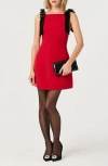 Astr The Label Ambria Bow Minidress In Red