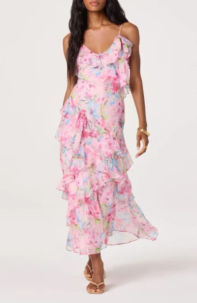 Astr The Label Amiya Ruffle Maxi Dress In Multi