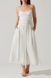 Astr The Label Andrina Shirred Maxi Sundress In White