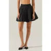 Astr The Label Antheia Cotton Skater Skirt In Black