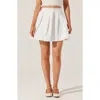 Astr The Label Antheia Cotton Skater Skirt In White