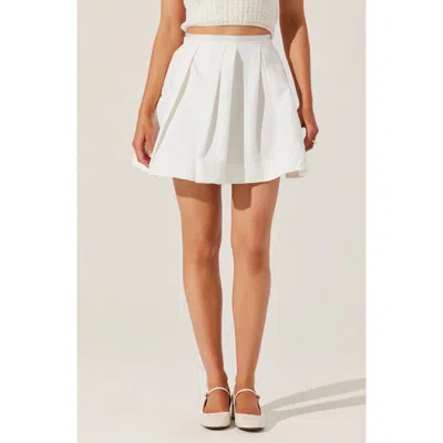 Astr The Label Antheia Cotton Skater Skirt In White