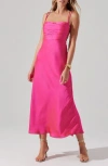 Astr The Label Antila Lace-up Back Maxi Dress In Pink