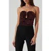 Astr The Label Arista Strapless Sequin Top